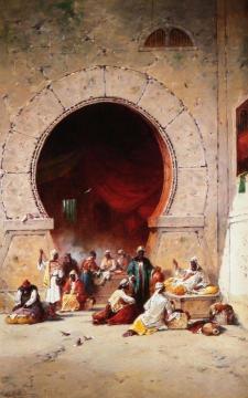 Moorish Bazaar Artwork by George Washington Nicholson