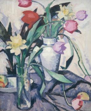 Tulips Artwork by Samuel John Peploe