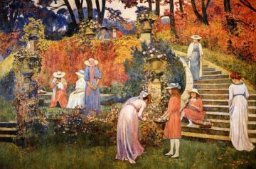 The Garden of Felicien Rops at Essone Artwork by Theo van Rysselberghe