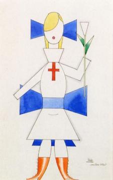 Female Figure Artwork by George Grosz