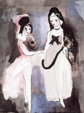 Two Girls, Serenade Artwork by Marie Laurencin