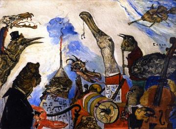 The Frightful Musicians Artwork by James Ensor