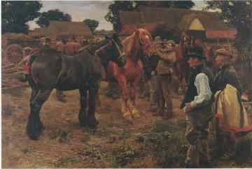 The Horse Fair Artwork by Sir Alfred James Munnings