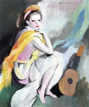 Woman With A Guitar Artwork by Marie Laurencin