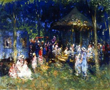 Carnival at Ménilmontant Artwork by Pierre Eugène Montézin