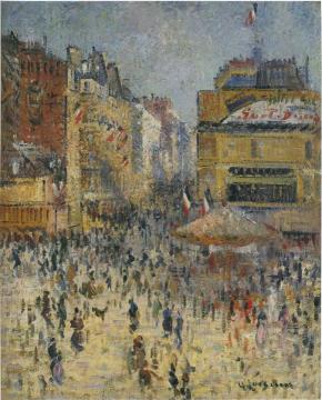 Clignacourt Street In Paris Artwork by Gustave Loiseau