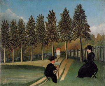 The Painter and His Wife Artwork by Henri Rousseau