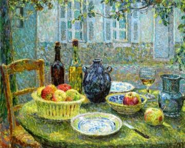 Le Table de Pierre, Gerberoy Artwork by Henri Le Sidaner