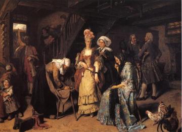 Visit Of The Marquese Artwork by Henry Mosler