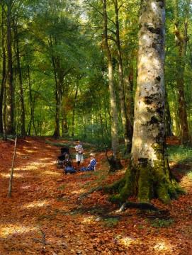The Woodland Glade Artwork by Peder Mork Monsted
