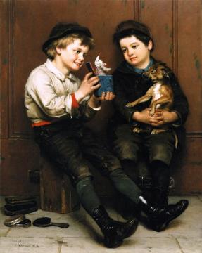 A Surprise Party Artwork by John George Brown