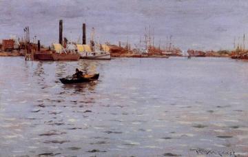 The East River Artwork by William Merritt Chase
