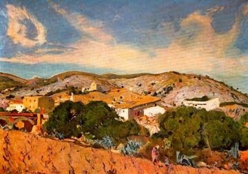 Raval de Sant Pere de Ribes Artwork by Joaquin Mir Trinxet