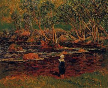 A Ford, Pont-Aven River Artwork by Henry Moret