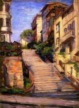 Joice Street (nob Hill), San Francisco Artwork by Joseph Kleitsch