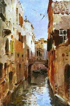 Canal in Venice. Sketch Artwork by Isaac Ilich Levitan