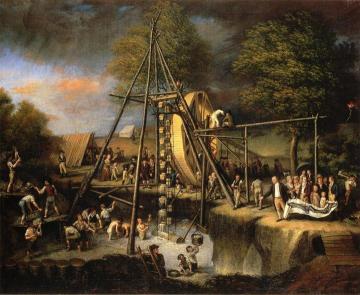 Exhumation Of The Mastadon Artwork by Charles Willson Peale
