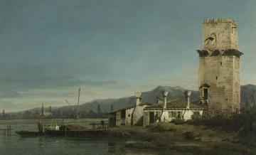 The Tower of Malghera Artwork by Bernardo Bellotto