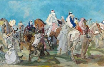 Departure of the Chief (Qaid) Artwork by Edy Legrand