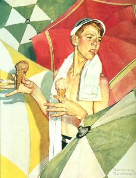 Melting Ice Cream Artwork by Norman Rockwell