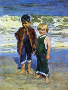 Two Boys Artwork by Edward Potthast