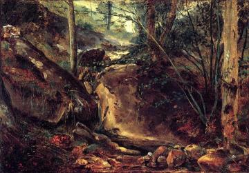 Mountain Stream in the Auverne Artwork by Théodore Rousseau