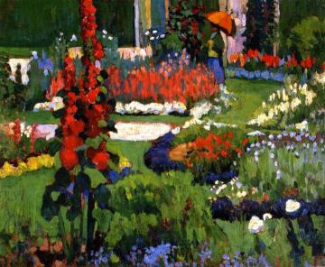 An Old-Fashioned Garden Artwork by Anne Millay Bremer