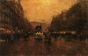 Paris Evening Artwork by Edouard Léon Cortes