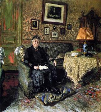 Mme Adrien Bénard in Her Salon Artwork by Edouard Vuillard