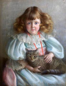 Portrait Of Ada May Malcolm Artwork by David Comba Adamson