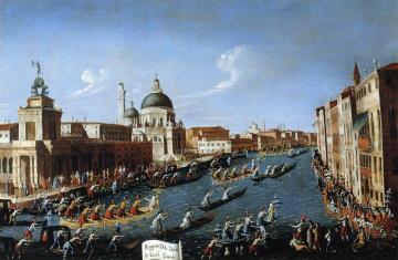 The Women's Regatta On The Grand Canal Artwork by Giovanni Antonio Canal