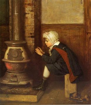 Ice Skater Artwork by Eastman Johnson