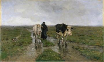 Changing Pasture Artwork by Anton Mauve