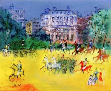 Carriages and Horsemen Artwork by Raoul Dufy
