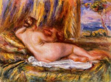 Reclining Nude Artwork by Pierre Auguste Renoir