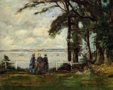 Honfleur, La Cote De Grace Artwork by Eugène-Louis Boudin