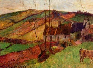 Cottages on Mount Sainte-Marguerite Artwork by Paul Gauguin