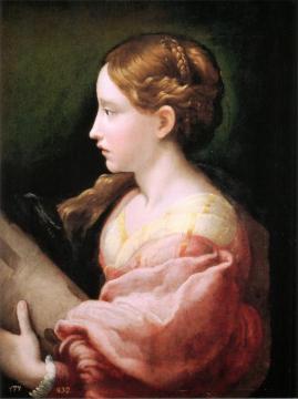 Saint Barbara Artwork by Parmigianino