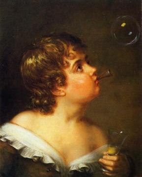 Blowing Bubbles Artwork by Charles Bird King