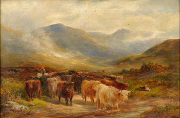 A Scene in the Highlands Artwork by George Turner