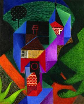 Cubist House By The Water Artwork by Jean Metzinger