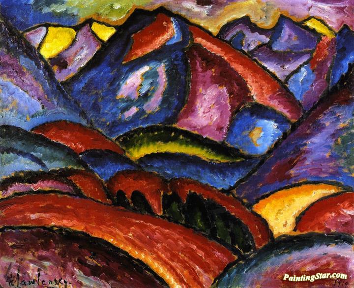 Landscape, Oberstdorf Artwork by Alexej Jawlensky