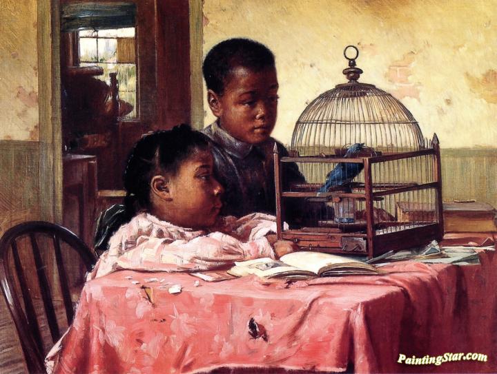 Watching The Blue Jay Artwork by Harry Roseland