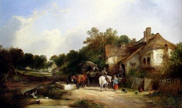 The Road Side Inn, Somerset Artwork by William Shayer Snr