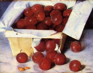 Plums in a Basket Artwork by Joseph Decker