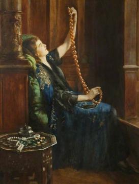 The Amber Necklace Artwork by John Maler Collier