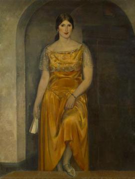 Portrait Of Mrs. Kroll In Yellow Artwork by Leon Kroll