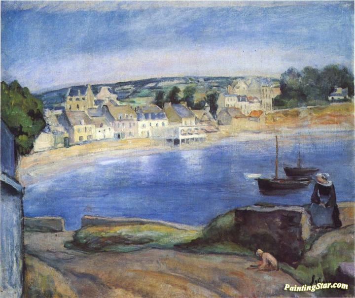 Landscape of Brittany in Miget Artwork by Henri Lebasque