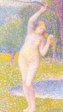 Standing Female Nude Artwork by Hippolyte Petitjean
