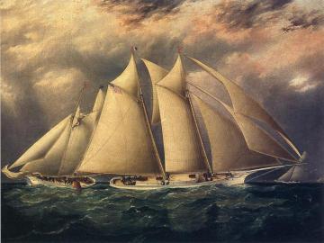 Yacht 'Alice' Rounding the Buoy Artwork by James E. Buttersworth
